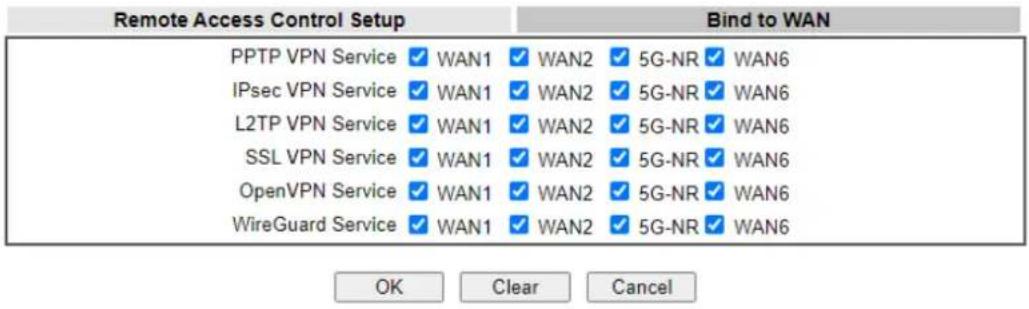 Draytek Vigor 2927ac - V-1-3-2 Bind to WAN - 1