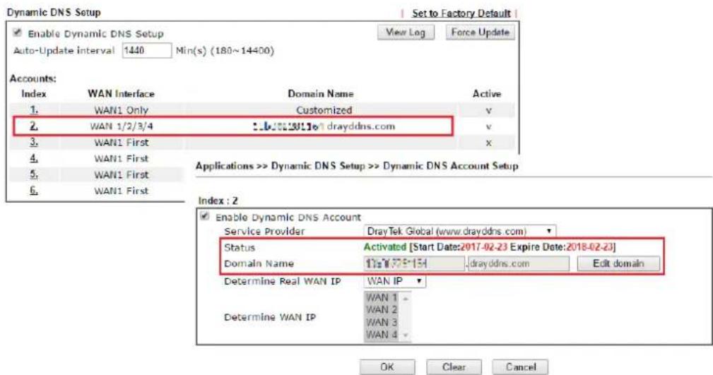 Draytek Vigor 2927ac - Configure DDNS Profile - 2