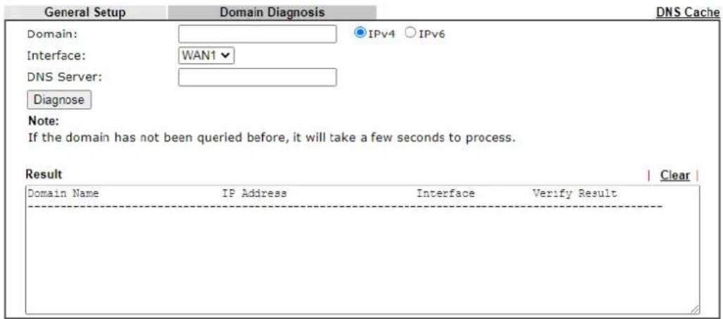 Draytek Vigor 2927ac - II-5-3-2 Domain Diagnose - 2