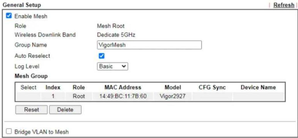 Draytek Vigor 2927ac - III-2-2 Mesh Setup - 1