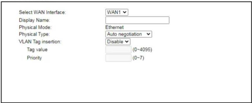Draytek Vigor 2927ac - I-5-1 For WAN1/WAN2 (Ethernet) - 1