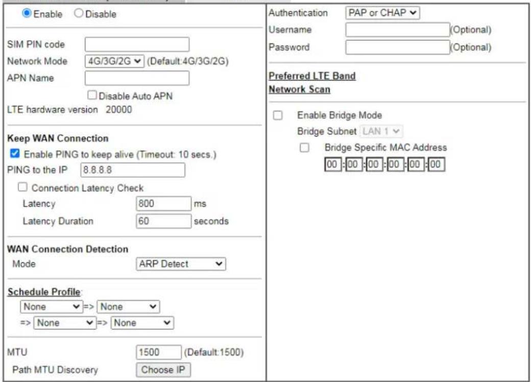 Draytek Vigor 2927ac - 3G/4G LTE Modem(DHCP mode) IPv6 - 1
