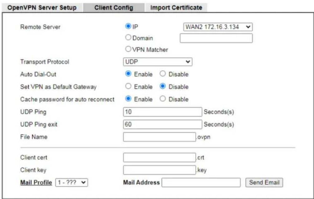 Draytek Vigor 2927ac - V-1-9-2 Client Config - 2