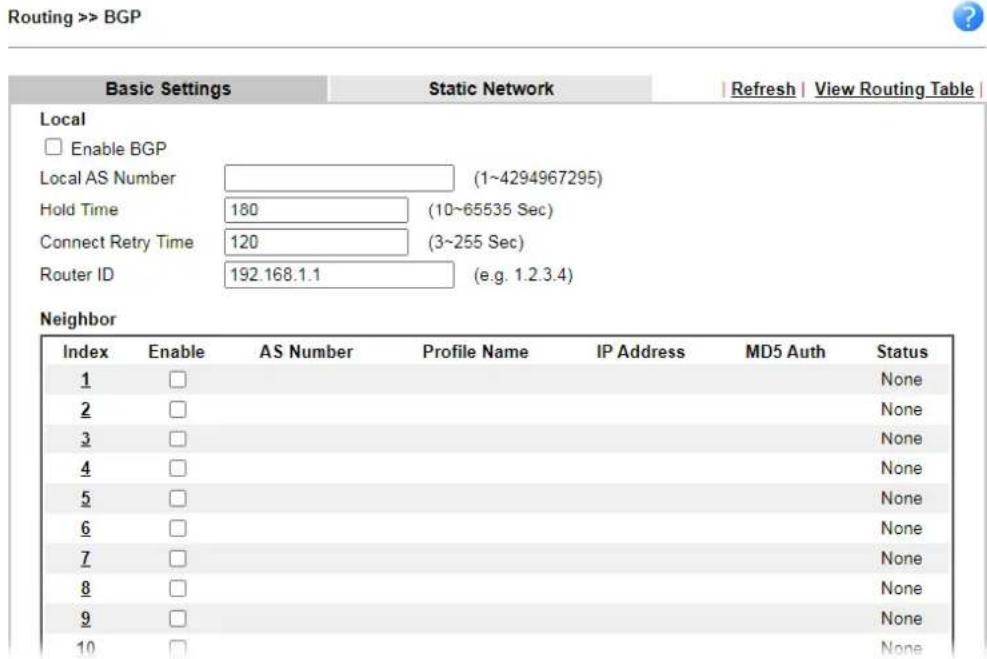 Draytek Vigor 2927ac - II-6-3-1 Basic Settings - 1