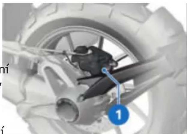 BMW R 1250 GS (2020) - Kontrola tloušťky brzdového obložení vzadu - 1