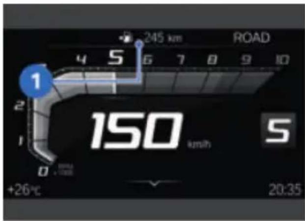 245 km ROAD 1 150 km/h S +26°C 20:35