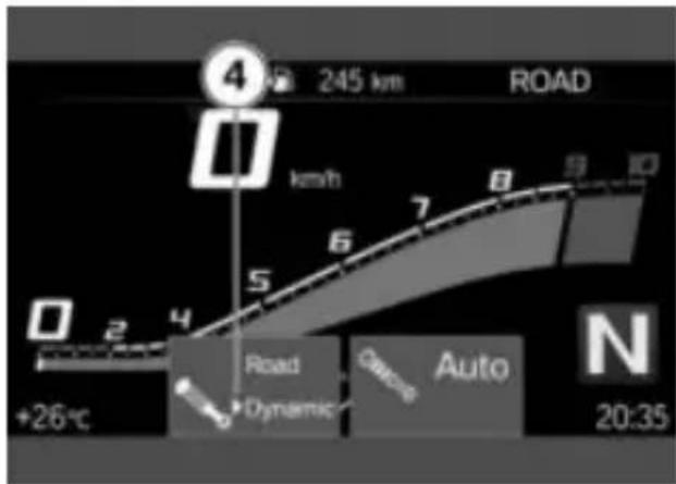 245 km ROAD km/h 7 8 6 5 4 0 2 Road Dynamic George Auto N 20:35 +26℃