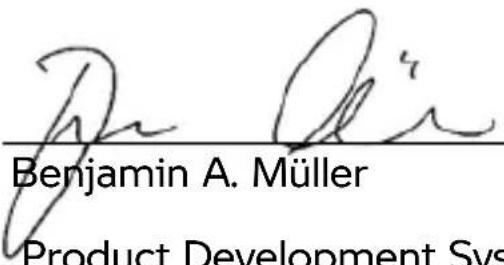 Benjamin A. Müller Product Development Sys