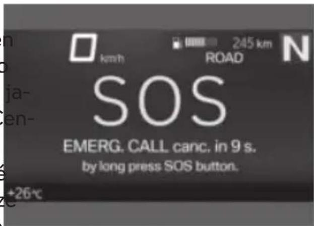 km/h 245 km ROAD N SOS EMERG. CALL canc. in 9 s. by long press SOS button. +26°C