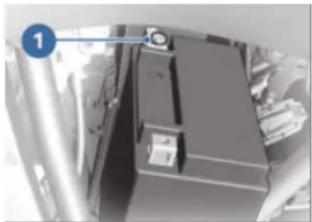 Interior view of a refrigerator with visible door and shelf (no text or symbols)