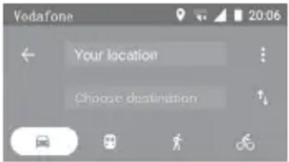 Vodafone Smart E9 - Zobrazení navrhovaných tras pro vaši cestu - 2