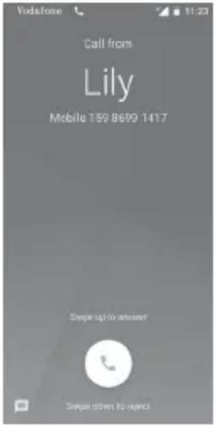 Vodafone Smart E9 - Přijetí nebo odmítnutí hovoru - 2