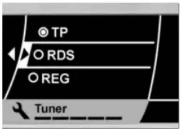 © TP ○ RDS ○ REG Tuner