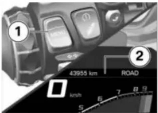 ① 43955 km ROAD ② km/h 6 7 8 9 5