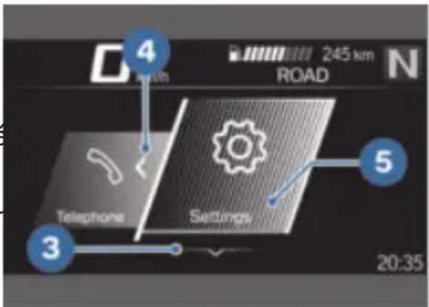 4 Road 245 km N Telephone Settings 3 5 20:35
