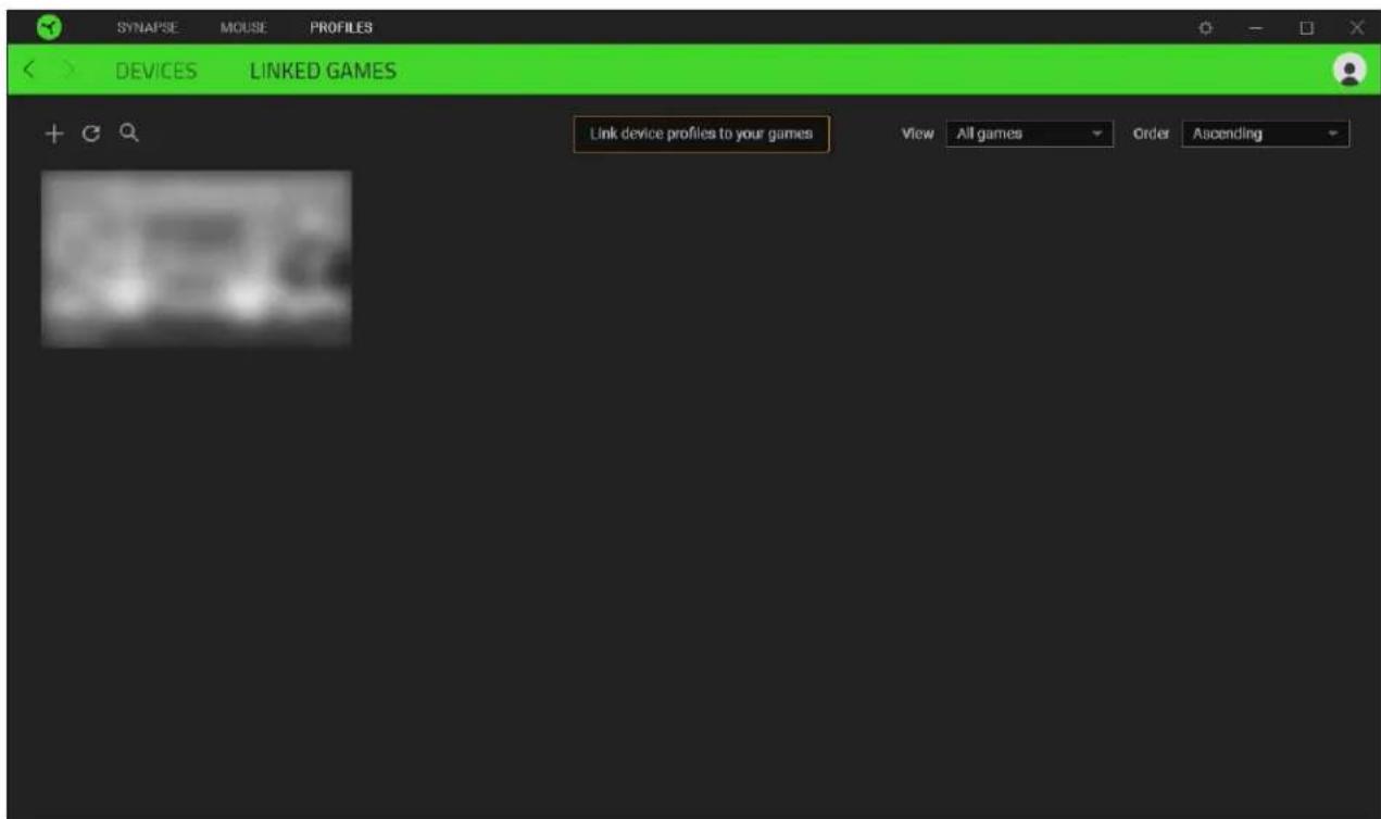 SYNAPSE MOUSE PROFILES DEVICES LINKED GAMES Link device profiles to your games View All games Order Ascending