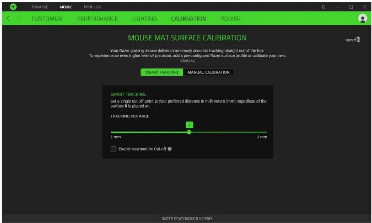 SYNAPSE MOUSE PROFILES CUSTOMIZE PERFORMANCE LIGHTING CALIBRATION POWER MOUSE MAT SURFACE CALIBRATION Your Razer gaming mouse delivers immensely accurate tracking straight out of the box. To experience an even higher level of precision, add a pre-configured Razer surface profile or calibrate your ow…