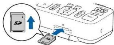 Diagram showing a printer with an S2 logo and a close-up of its image, indicating upload or download process.
