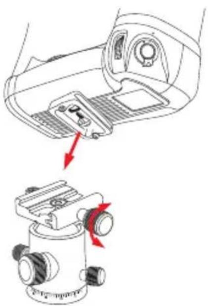 Oben AT-3565 - MOUNTING THE CAMERA AND QUICK-RELEASE PLATE TO THE BALLHEAD - 1