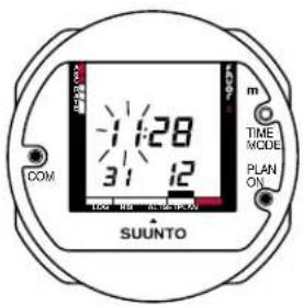 1:28 3:12 COM LOG 100 SUNTO TIME MODE PLAN ON m 45.0