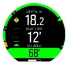 DEPTH, m 18.2 DIVE TIME 12' NO DECO 68'