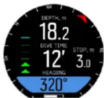 DEPTH, m 18.2 DIVE TIME 12' 3.0 HEADING 320°