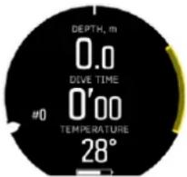 DEPTH, m 0.0 DIWE TIME #0 0'00 TEMPERATURE 28°