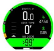 SUUNTO D5 - Doba strávená nad hladinou a zákaz létání - 1