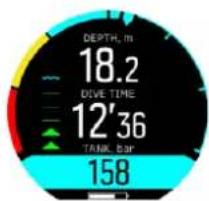 SUUNTO D5 - Režim měřicího přístroje - 3