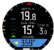 DEPTH, m 19.8 DIVE TIME 15' STOP, m 3.0 HEADING 359°