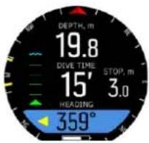 DEPTH, m 19.8 DIVE TIME 15' 3.0 HEADING 359°
