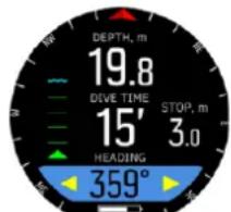 DEPTH, m 19.8 DIVE TIME 15' STOP, m 3.0 HEADING 359°