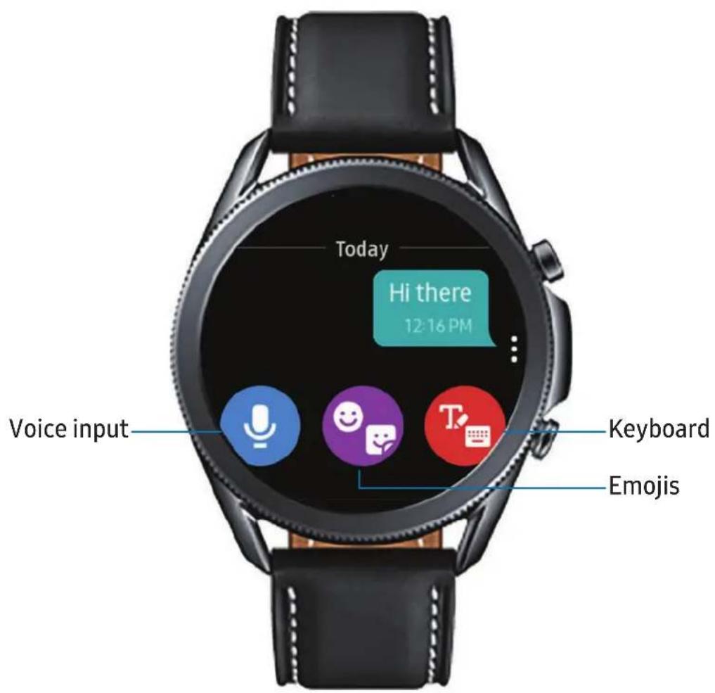 Today Hi there 12:16 PM Voice input Keyboard Emojis