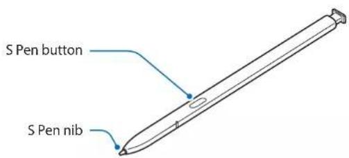 S Pen button S Pen nib