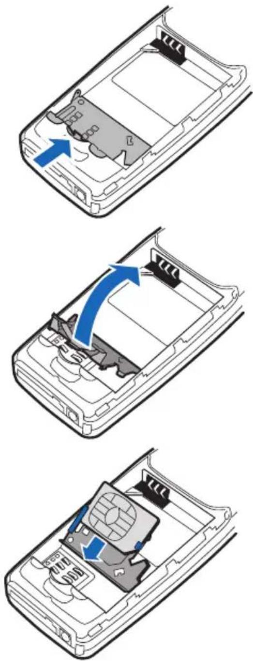 NOKIA 3120 - Install the SIM card - 1