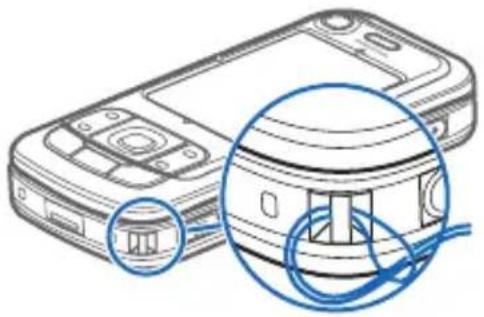 NOKIA 6110 Navigator - Attach a wrist strap - 1