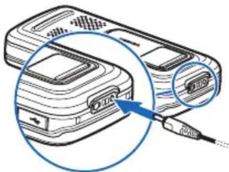 NOKIA 6110 Navigator - Charge the battery - 1