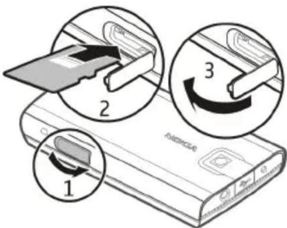NOKIA X3 - Insert the memory card - 1
