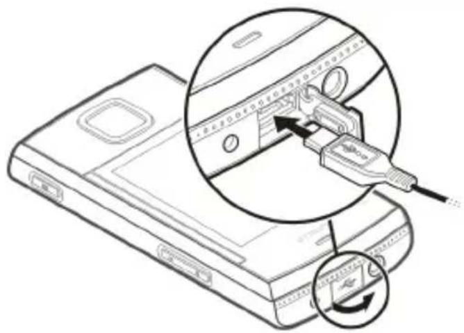 NOKIA X3 - Connect a USB cable - 1