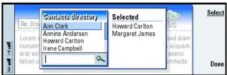 NOKIA 9290 - Select recipients - 1