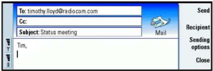 NOKIA 9290 - Write and send new mail - 1