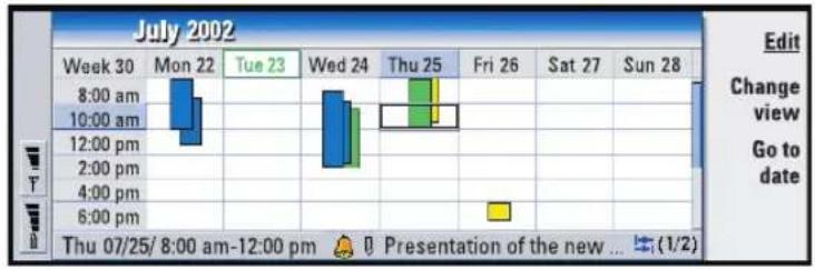 NOKIA 9290 - Weekly time schedule - 1