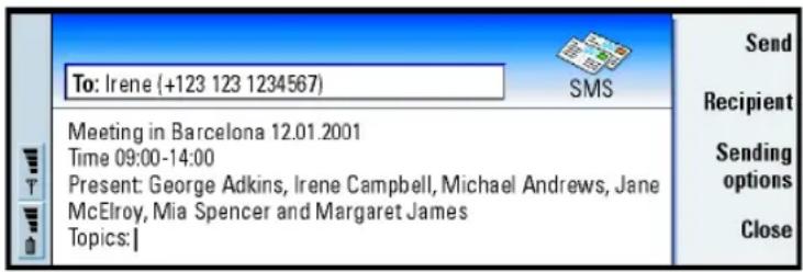 NOKIA 9290 - Write and send a new short message - 1