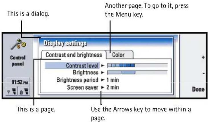 NOKIA 9290 - Dialogs and pages - 1