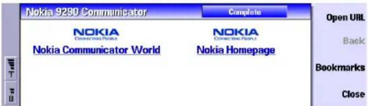 NOKIA 9290 - Open a Web page - 1
