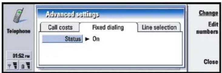 NOKIA 9290 - Fixed dialing page - 1