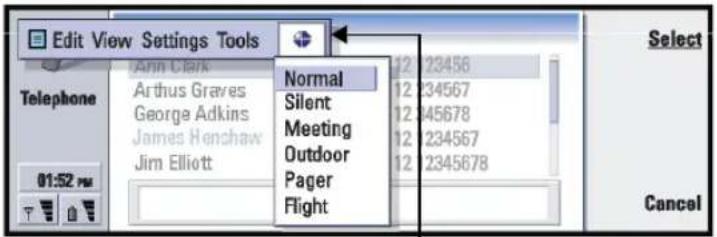 NOKIA 9290 - Profile settings - 1