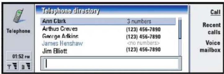 NOKIA 9290 - Call a number in the telephone directory - 1