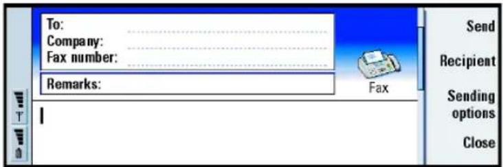 NOKIA 9290 - Write and send a new fax - 1