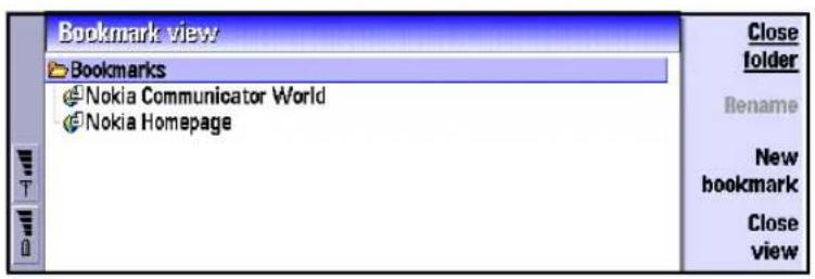 NOKIA 9290 - Bookmarks - 1